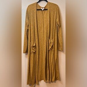 EUC Lularoe Sarah Duster Cardigan XL Color Mustard